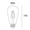 Delta Light LED FILAMENT T64 E27 8W 2700K