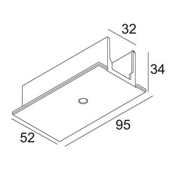 Delta Light TRACK 3F DIM IN RECESSED COVER END SUPPLY