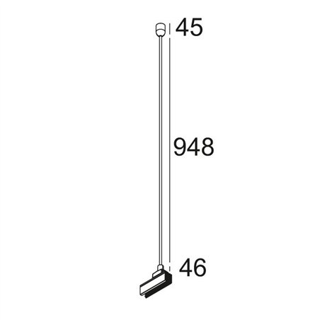 Delta Light TRACK 3F DIM ON ROD SUSPENSION 1,0m
