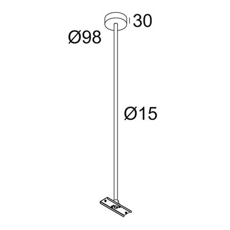 Delta Light CENTRAL ROD SUSPENSION SUPERNOVA FLAT 1m Suspension lamp