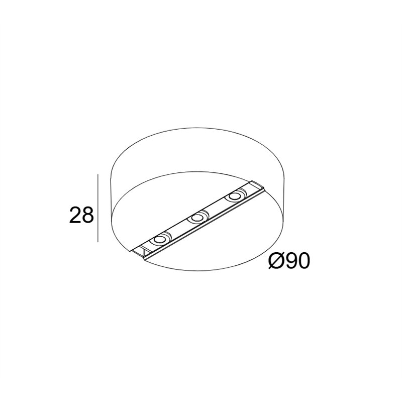 Delta Light CEILING BASE 3 x PLUG-IN 48V