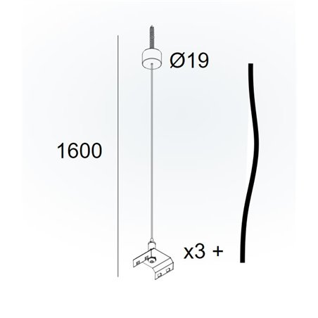 Delta Light Inf40 Sq 320/360 - Suspension Set 1,6M