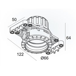 Delta Light MOUNTING KIT MINI DEEP RINGO II TRIMLESS