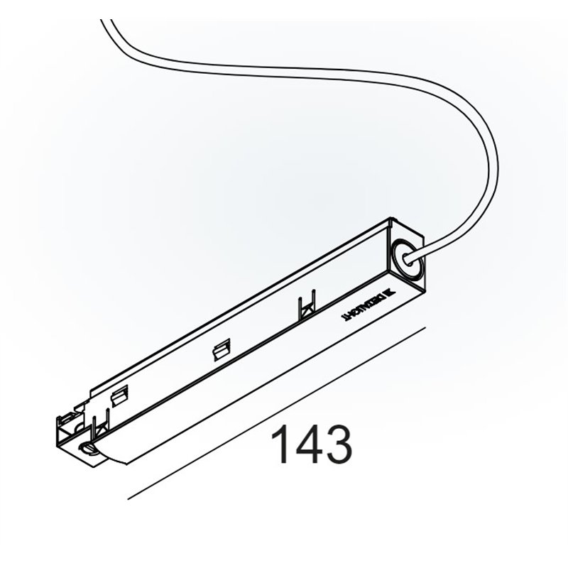 Delta Light SLM - CURRENT SUPPLY SET 4 x 0,75mm² 1,6m BLACK MDL UP