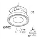 Delta Light TWEETER M TRIMLESS Recessed spot