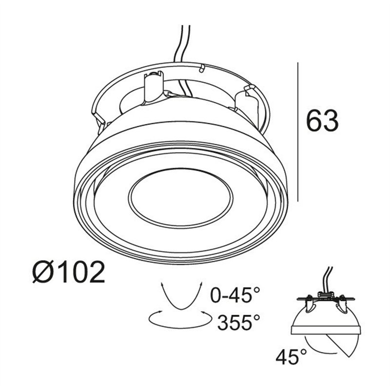Delta Light TWEETER M TRIMLESS Einbaustrahler