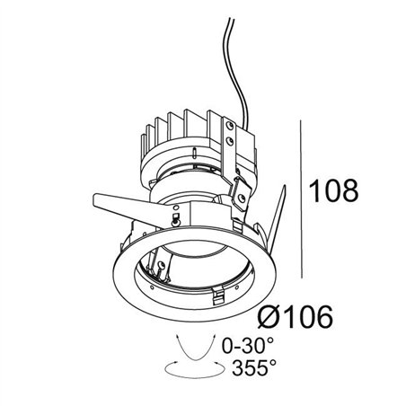 Delta Light iMAX II ROUND ADJUSTABLE LP Recessed spot