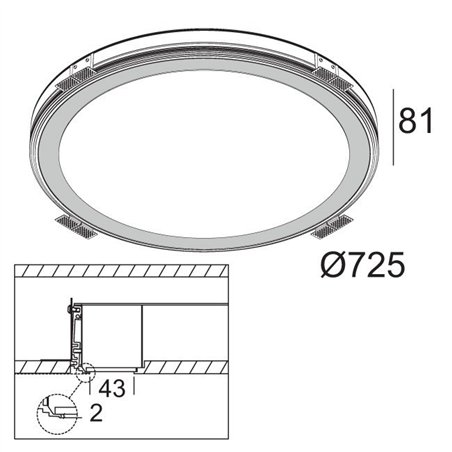 Delta Light SUPER-OH! 70 SBL TRIMLESS DIM1 Recessed spot