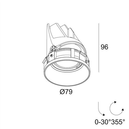 Delta Light ENTERO RD-S TRIMLESS TW Built in spot