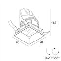 Delta Light ENTERO SQ-S TRIMLESS IP TW Built in spot