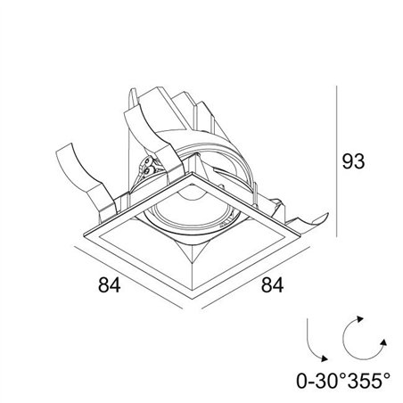 Delta Light ENTERO SQ-S TW Built in spot