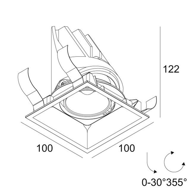 Delta Light ENTERO SQ-M TW Einbaustrahler