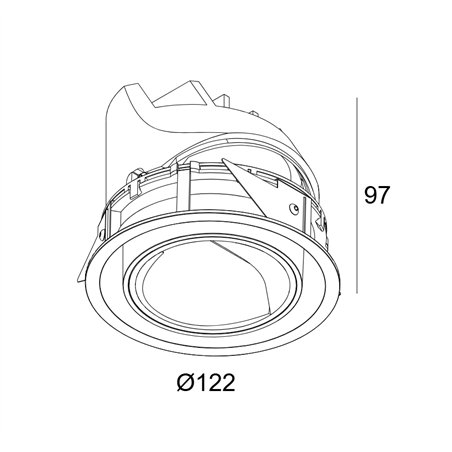 Delta Light Entero Rd-L Wallwash recessed spot