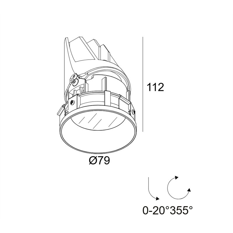 Delta Light ENTERO RD-S TRIMLESS IP SOFT Einbauspot