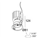 Delta Light iMAX II SQUARE ADJUSTABLE TRIMLESS MP Recessed spot