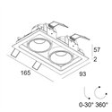 Delta Light Minigrid 67 In 2 recessed spot