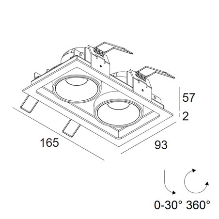 Delta Light Minigrid 67 In 2 recessed spot