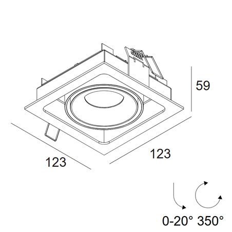 Delta Light Minigrid In 1 recessed spot
