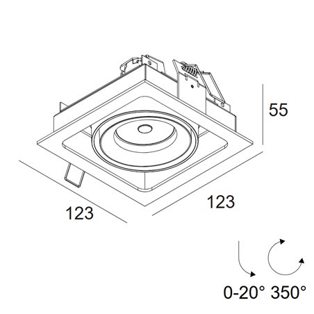 Delta Light Minigrid In 1 Hi Led recessed spot