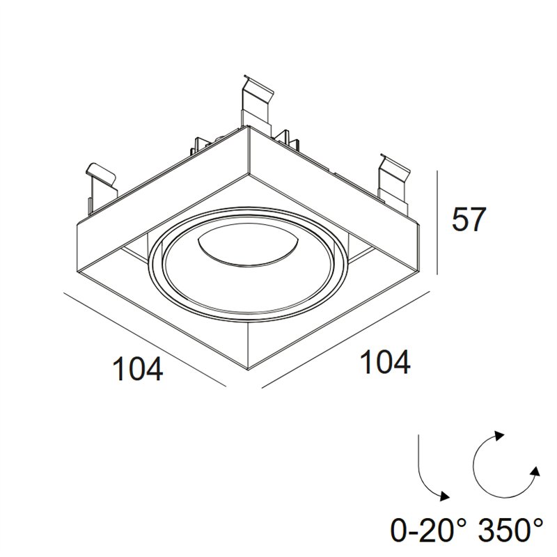 Delta Light MINIGRID IN TRIMLESS 1 Einbauspot