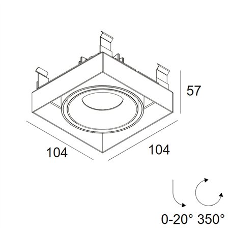 Delta Light Minigrid In Trimless 1 recessed spot