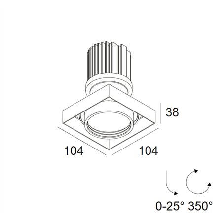 Delta Light Minigrid In Trimless 1 Hp recessed spot