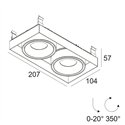 Delta Light Minigrid In Trimless 2 recessed spot