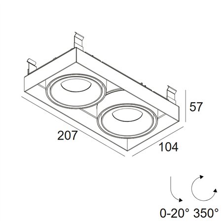 Delta Light Minigrid In Trimless 2 Soft recessed spot