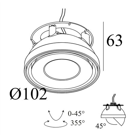 Delta Light Tweeter M Trimless Soft recessed spot