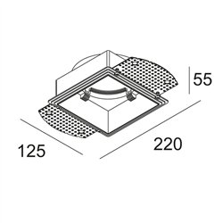 Delta Light MOUNTING KIT S102 TRIMLESS
