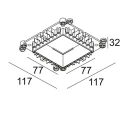Delta Light MOUNTING KIT 75 TRIMLESS