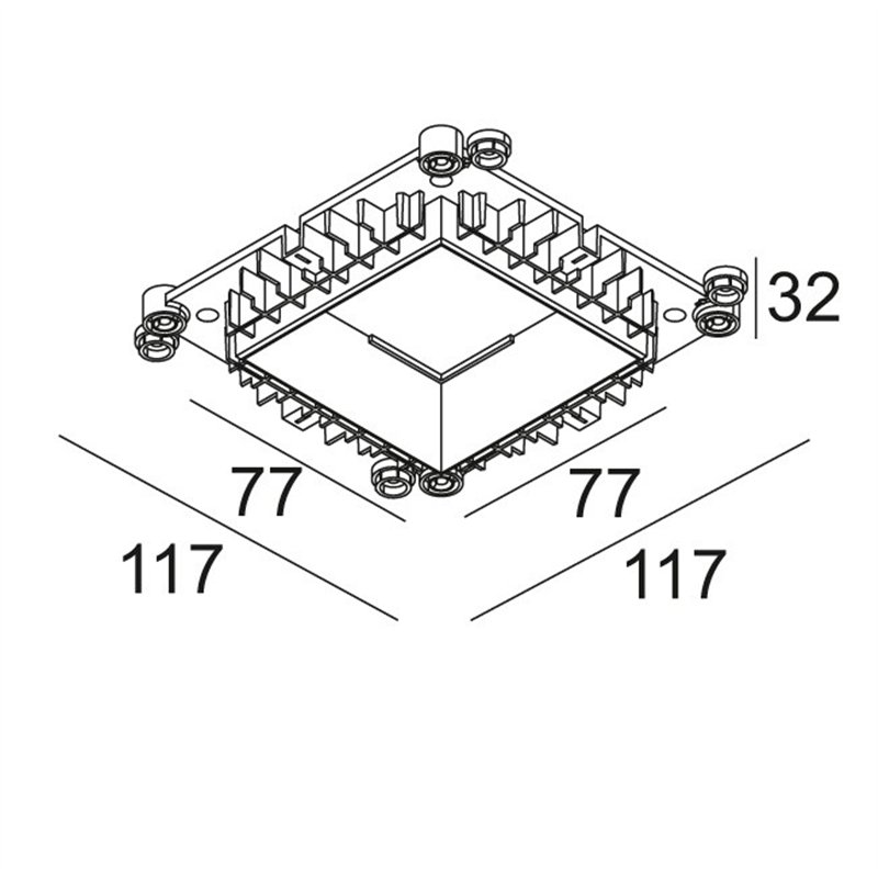 Delta Light MOUNTING KIT 75 TRIMLESS