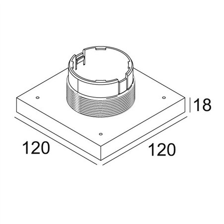 Delta Light MOUNTING KIT R60 TRIMLESS CSC