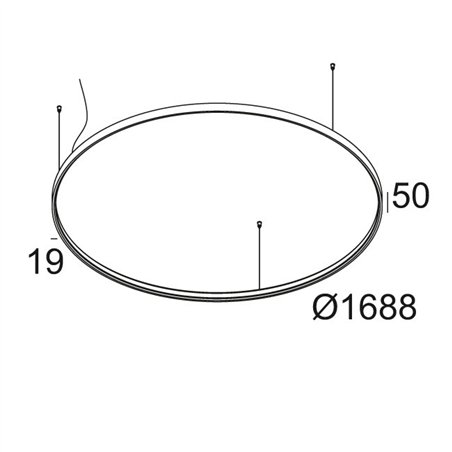 Delta Light SUPERLOOP HC 170 SBL Suspension lamp