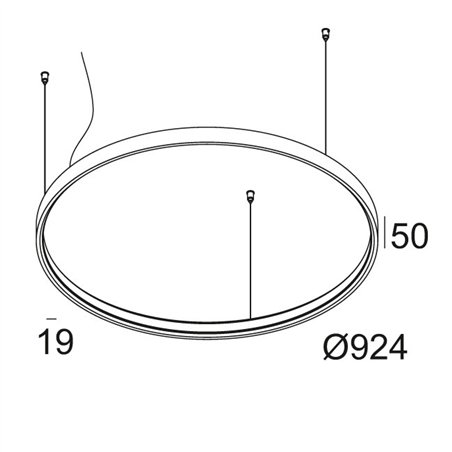 Delta Light SUPERLOOP HC 90 SBL Suspension lamp