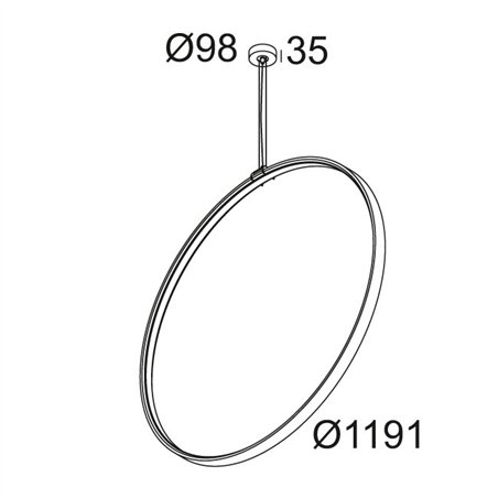 Delta Light SUPERLOOP VC 120 SBL Suspension lamp