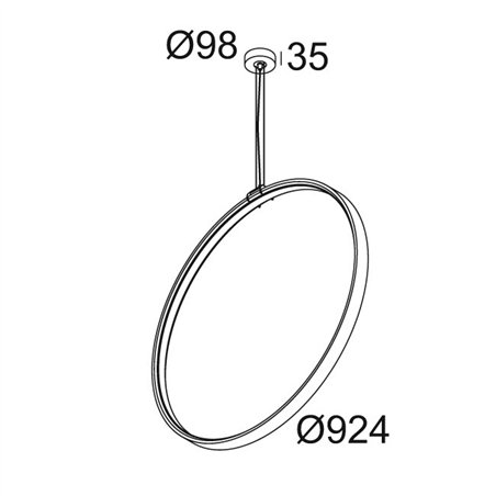 Delta Light SUPERLOOP VC 90 SBL Suspension lamp