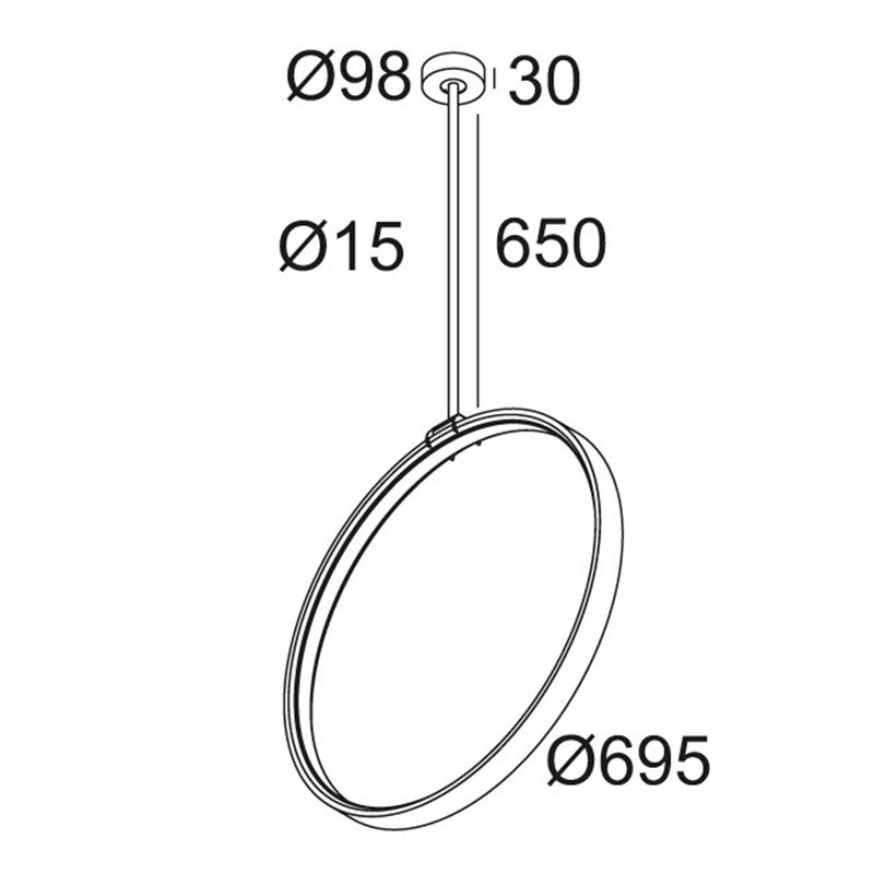 Delta Light SUPERLOOP VR 70 SBL Hängelampe