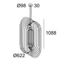 Delta Light SOIREE SC 6210 E27 OPAL Suspension lamp