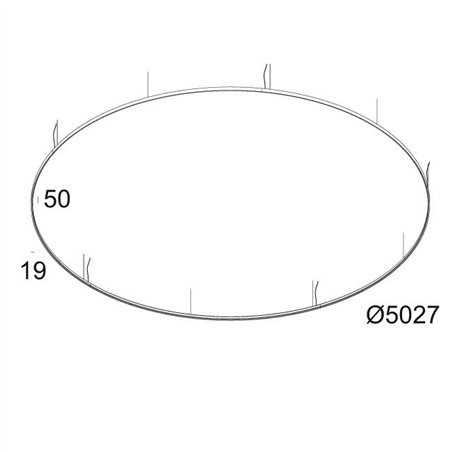 Delta Light SUPERLOOP HC 500 SBL Suspension lamp
