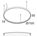 Delta Light SUPERLOOP PLUS HC 120 SBL Suspension lamp