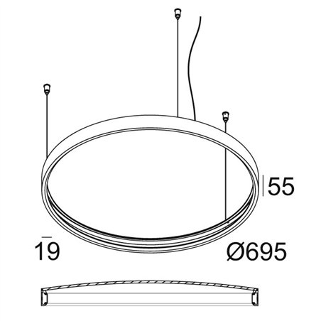 Delta Light SUPERLOOP PLUS HC 70 MDL Suspension lamp
