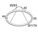 Delta Light SUPER-OH! SLIM 120 HP CS SBL DOWN Suspension lamp