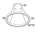 Delta Light SUPER-OH! SLIM 80 HP CS SBL DOWN-UP Suspension lamp