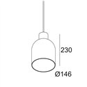 Delta Light MANTELLO GLASS L1523 E27 AMBER Suspension lamp