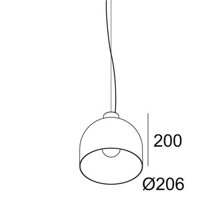 Delta Light MANTELLO L2020 E27 Suspension lamp