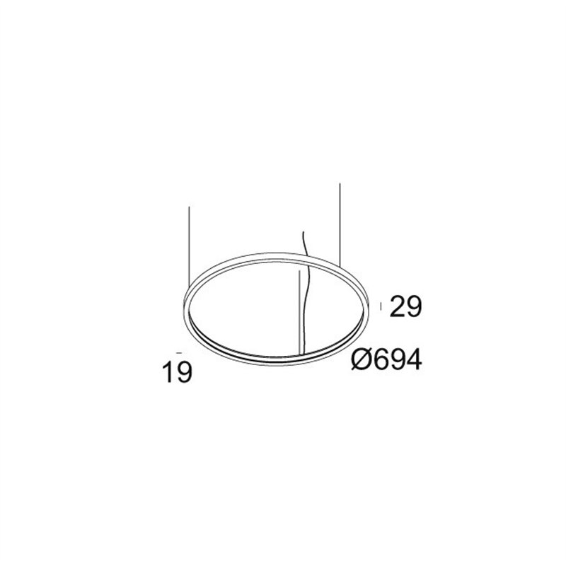 Delta Light SUPERLOOP SLIM IN 70 SBL Hängelampe