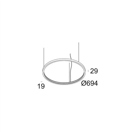 Delta Light SUPERLOOP SLIM IN 70 SBL Suspension lamp