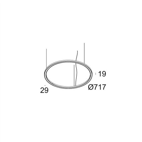 Delta Light SUPERLOOP SLIM DOWN 70 SBL Suspension lamp