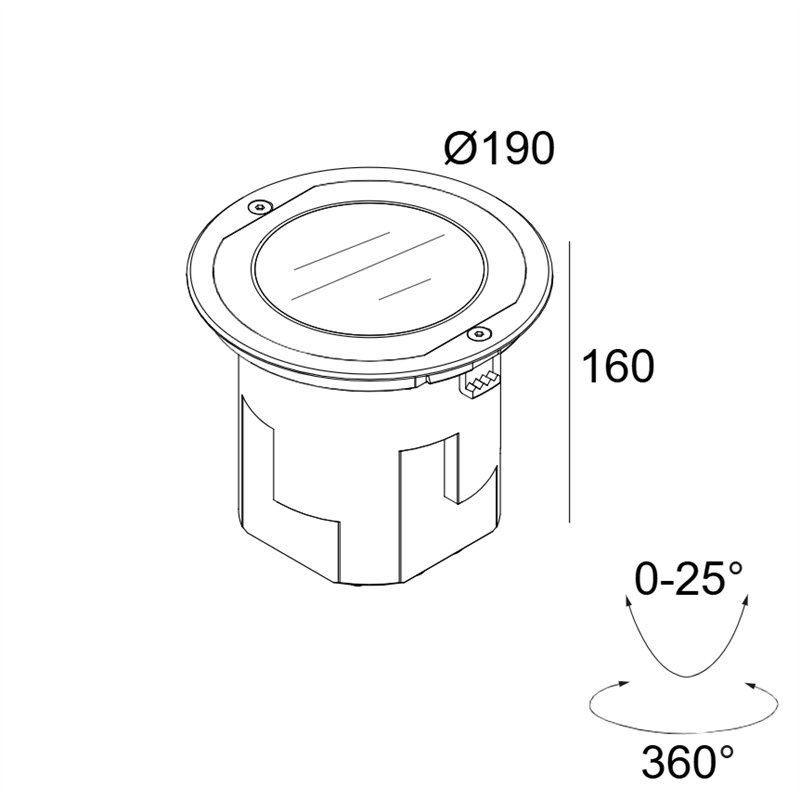 Delta Light LOGIC 190 R OK HONEYCOMB Bodenlampe